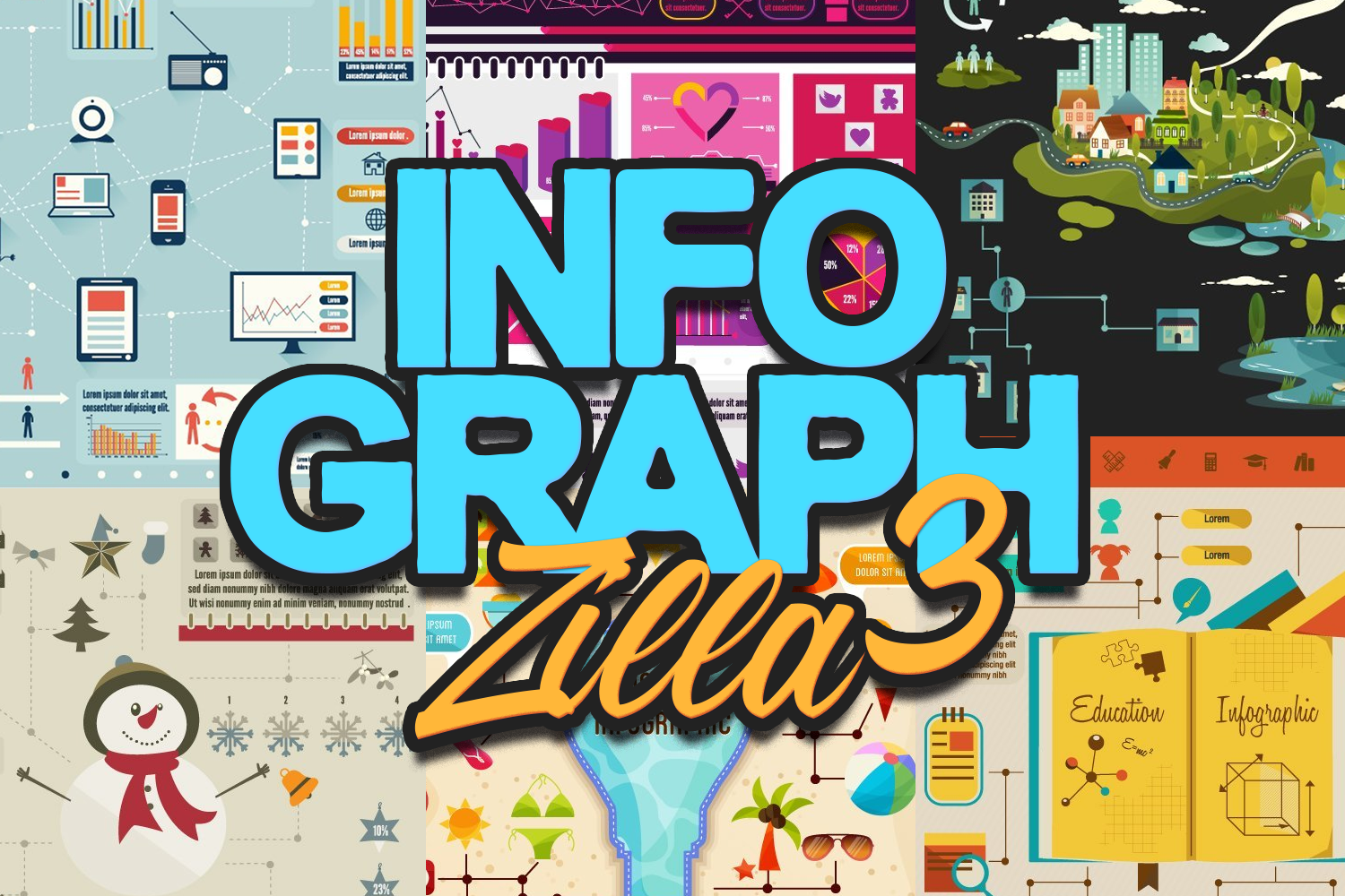 InfographZilla 3: The Easy-to-Use Super Premium Infographics Collection