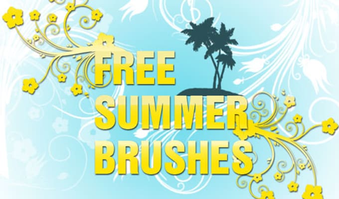 Free summer photoshop brushes