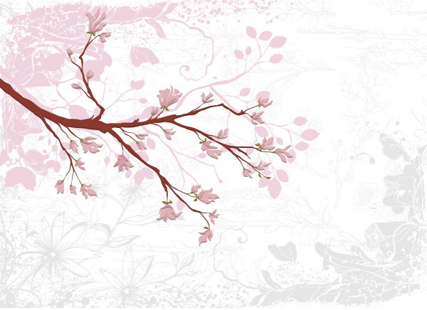 Dirt Vector Art: Grunge Floral Background Vector Art Illustration