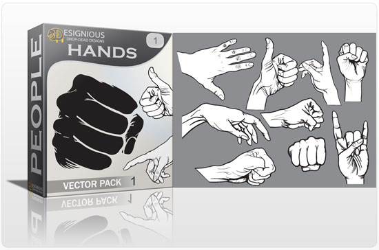 Hands vector pack 1 | Designious