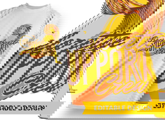 Bachelorette Support Crew T-shirt Design