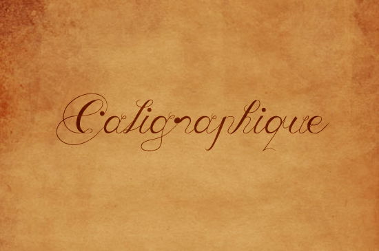 Caligraphique font