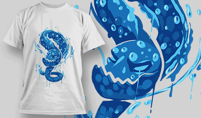 Water Weird | T Shirt Design Template 4001