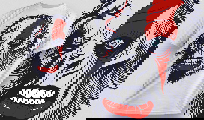 Angry gorilla T-shirt Design 473