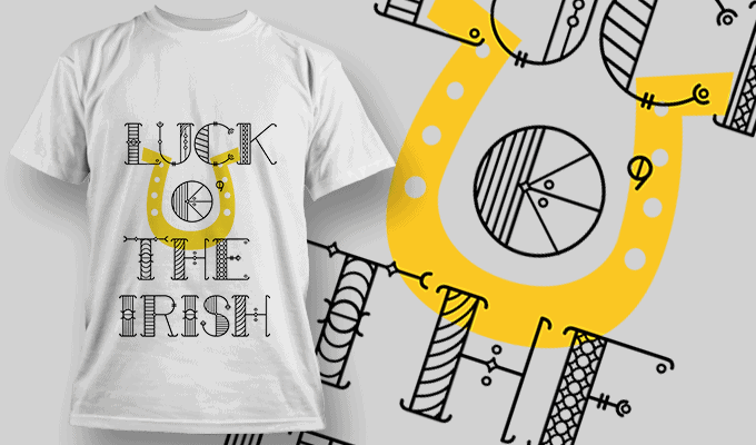 Luck O' The Irish - Editable T-shirt Design Template 2503