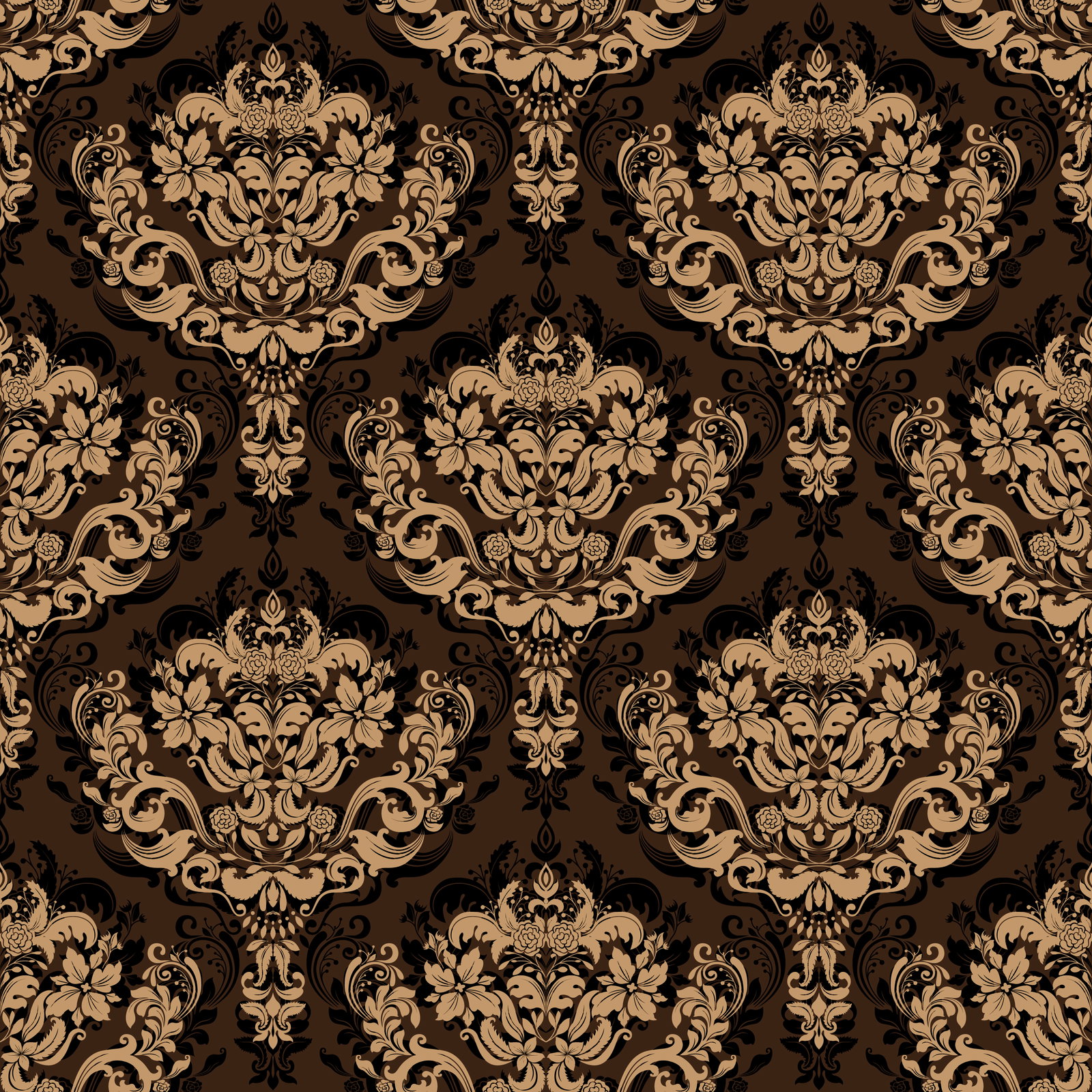 Vector Vector Vector Damask Seamless Background
