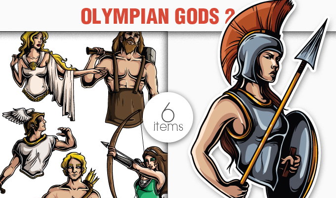 Greek Mythological Olympian Gods Vector Pack 2